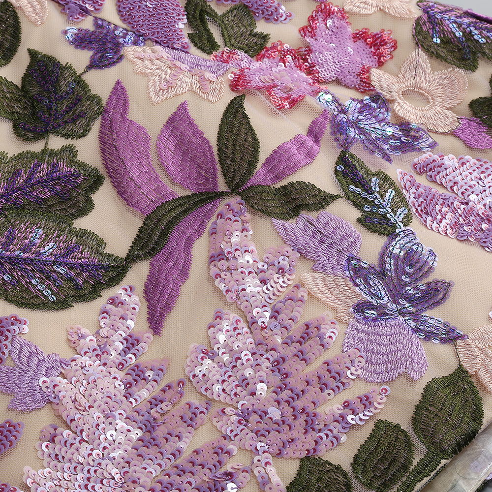 Enchanted Bloom Sequin Mini Dress