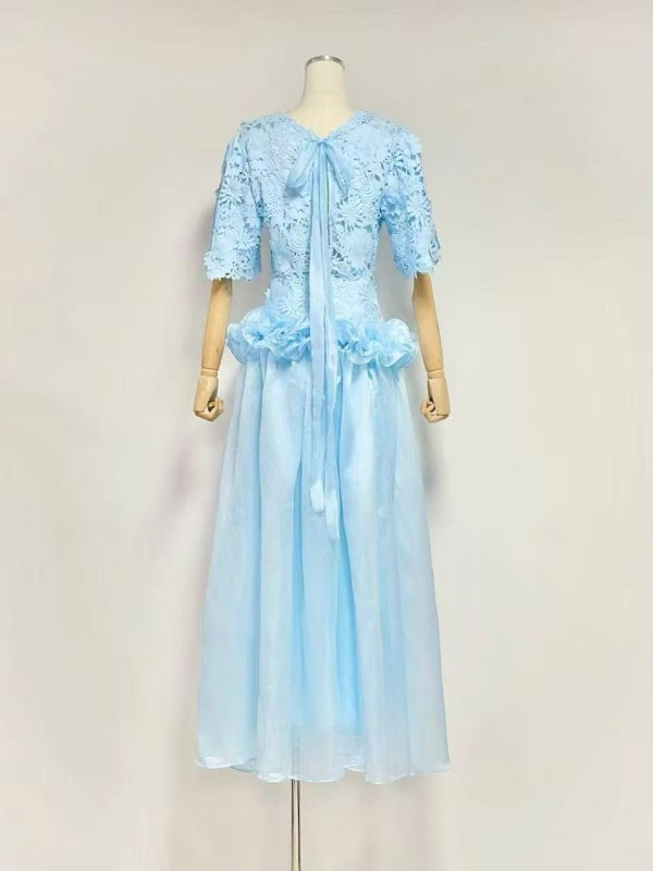 Azure Bloom Two-Piece Set