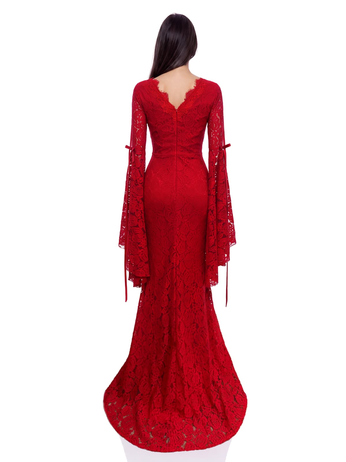 Becca V Neck Lace Maxi Dress