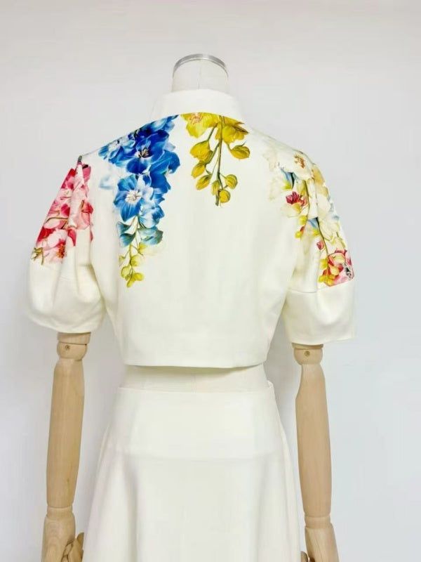 Floral Garden Elegance in white