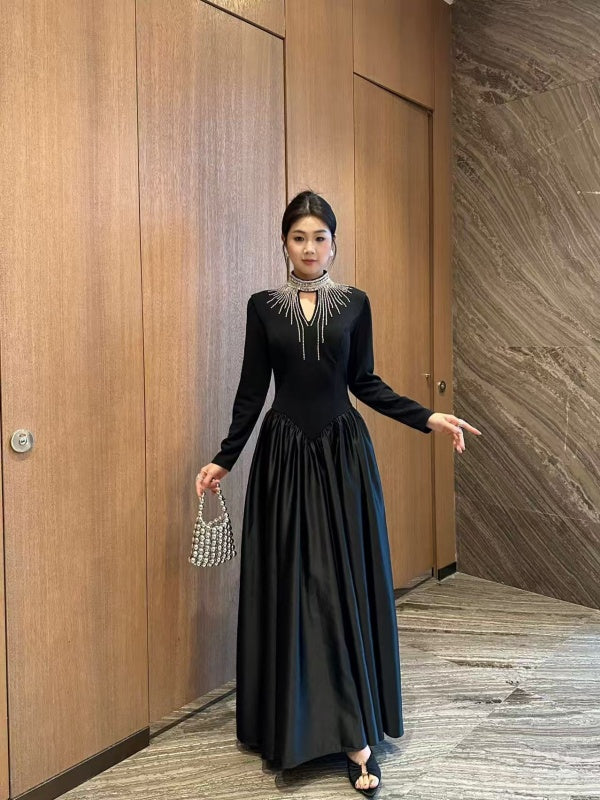 Midnight Elegance Maxi Dress