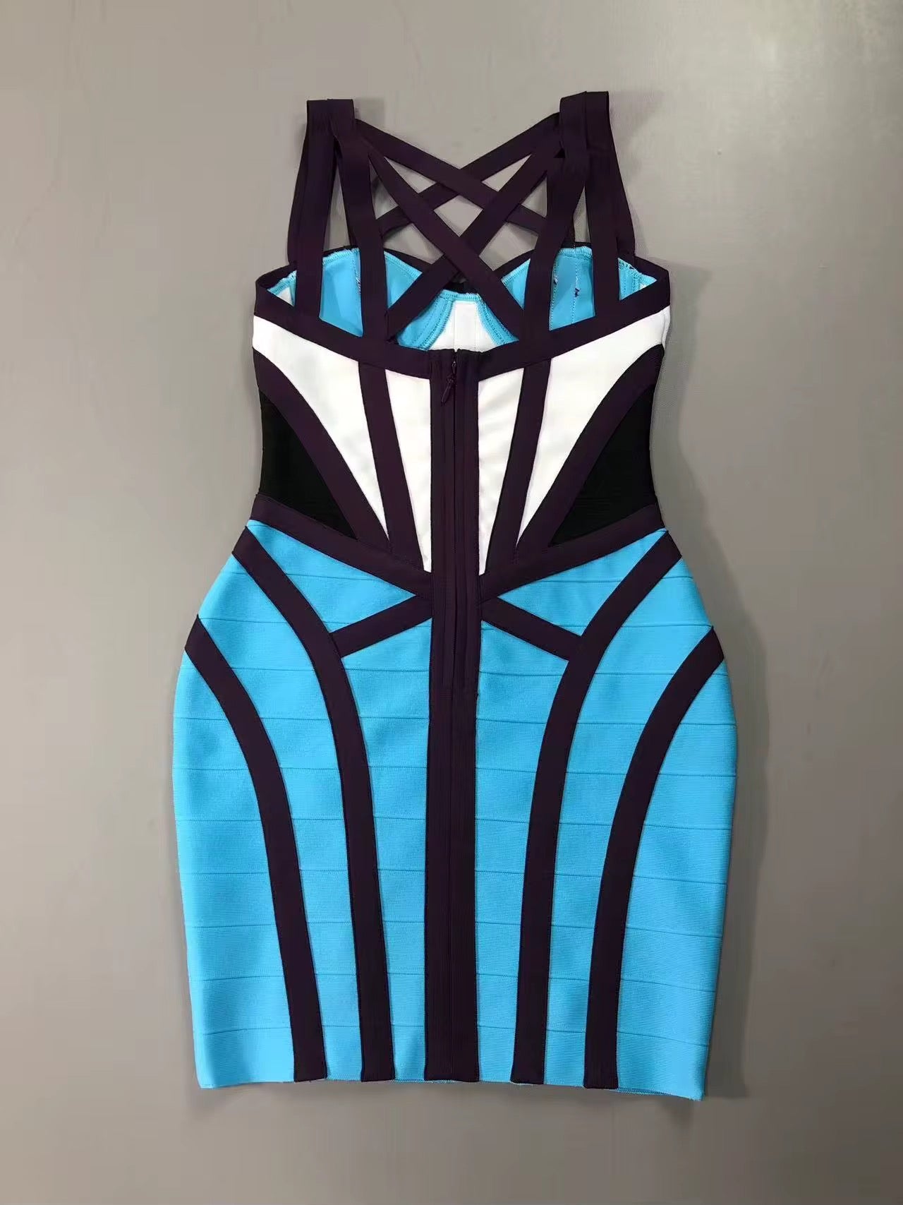 Azure Sculpt Mini Dress