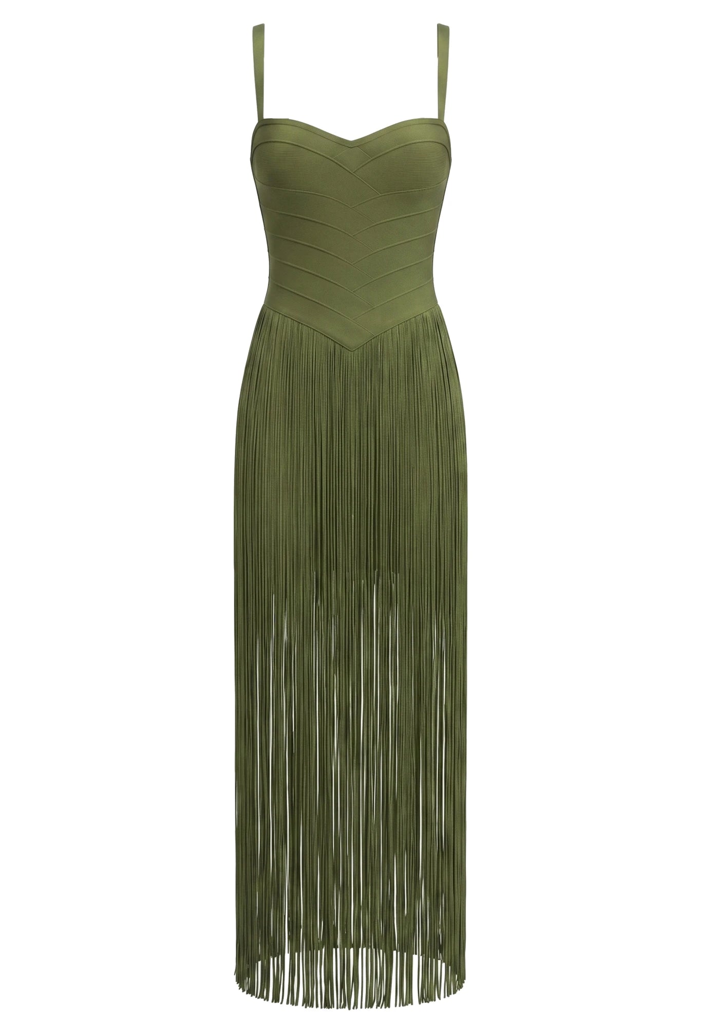 Tassel Detail Maxi Dress Green