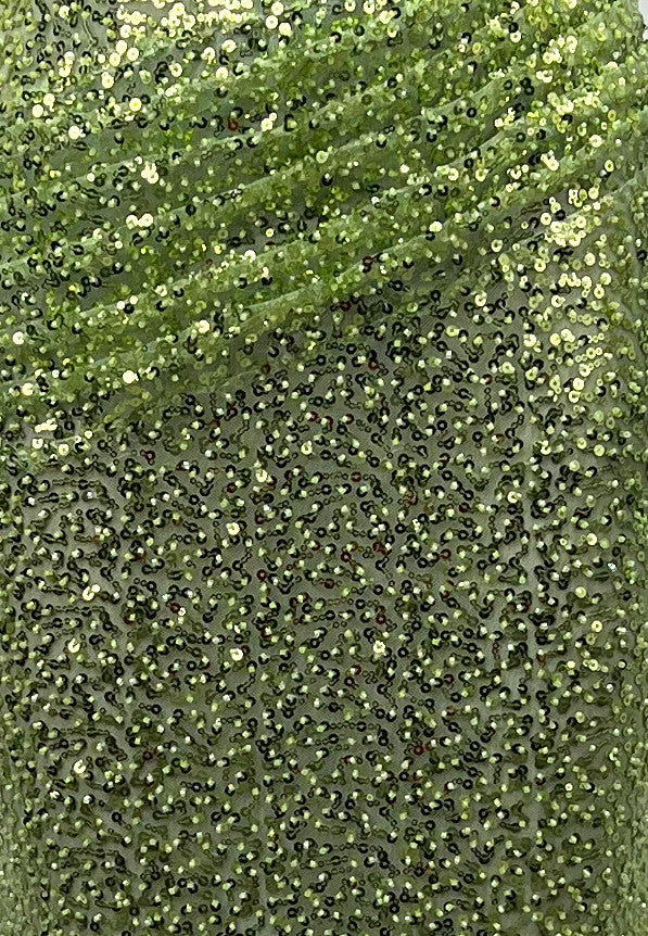 Strapless Sequin Maxi Dress Green