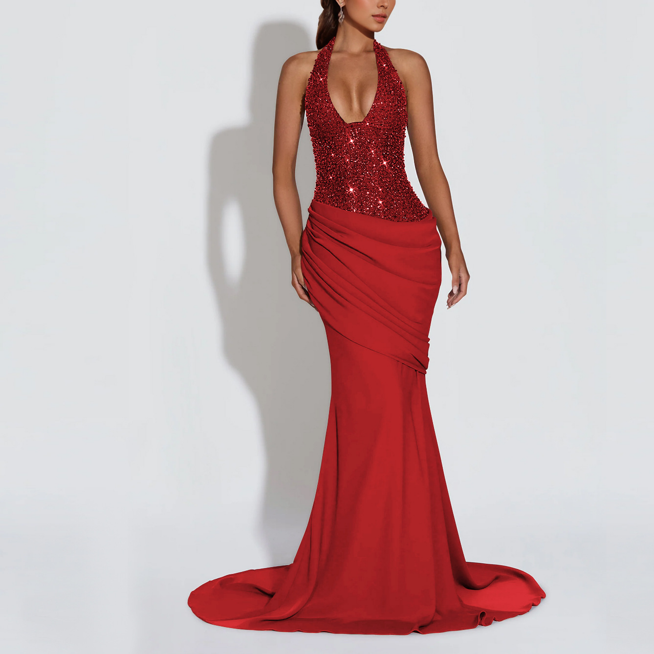 Elegant Sexy Halter Backless Dress
