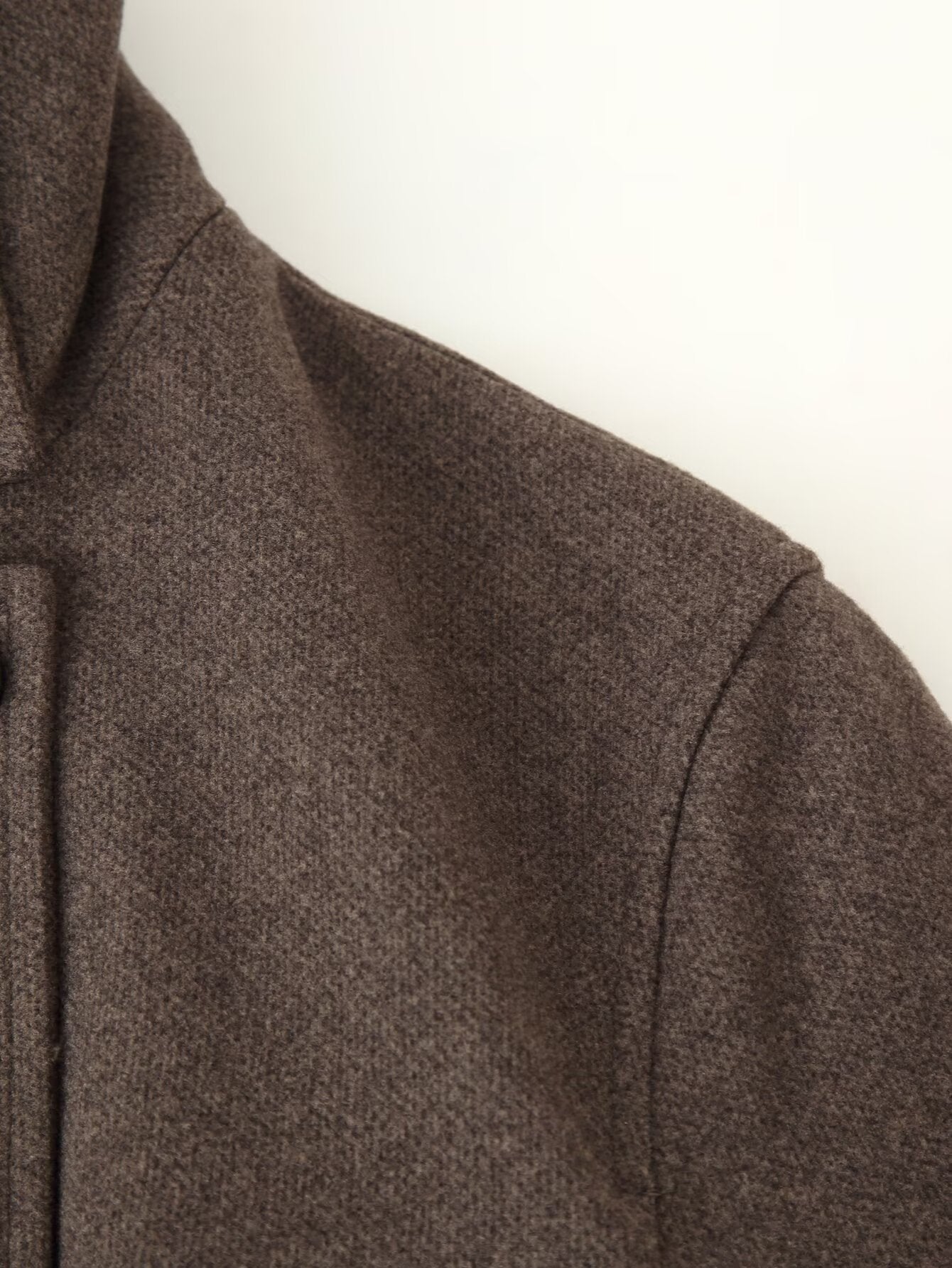 Waist Belt Chimney Collar Overcoat Coat
