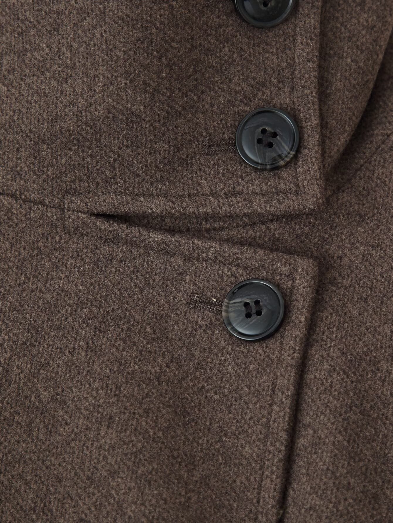 Waist Belt Chimney Collar Overcoat Coat