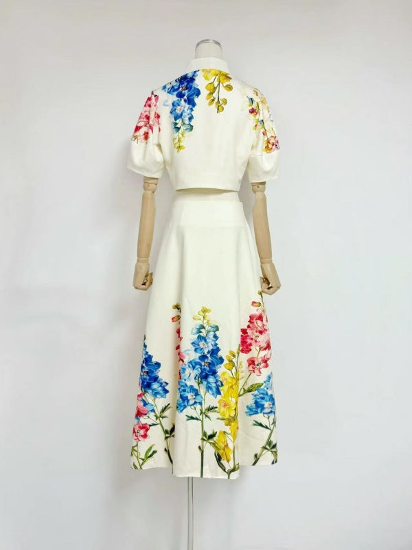 Floral Garden Elegance in white