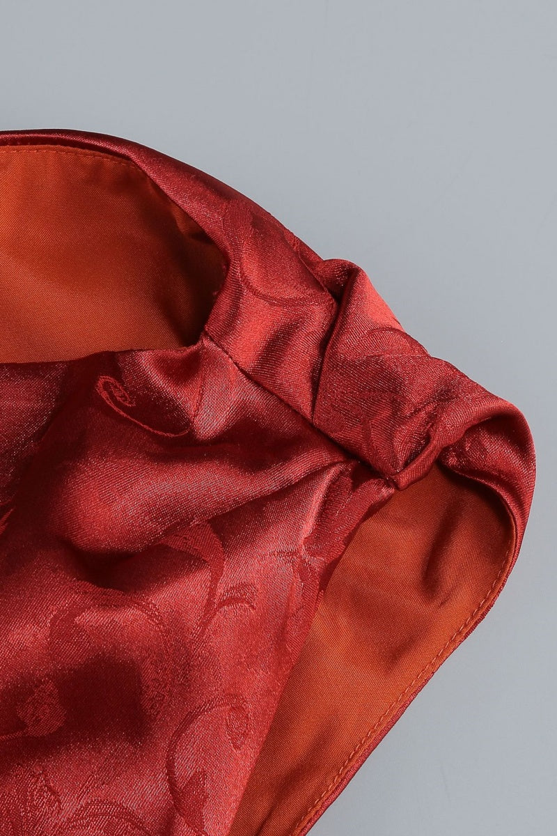 Crimson Sculpted Satin Gown