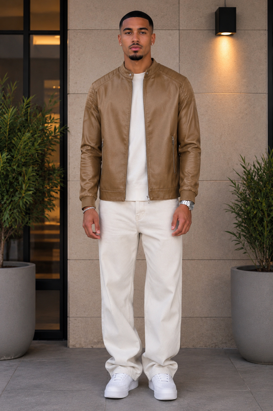 Men's Plus Size Zip Up Long Sleeve Jacket