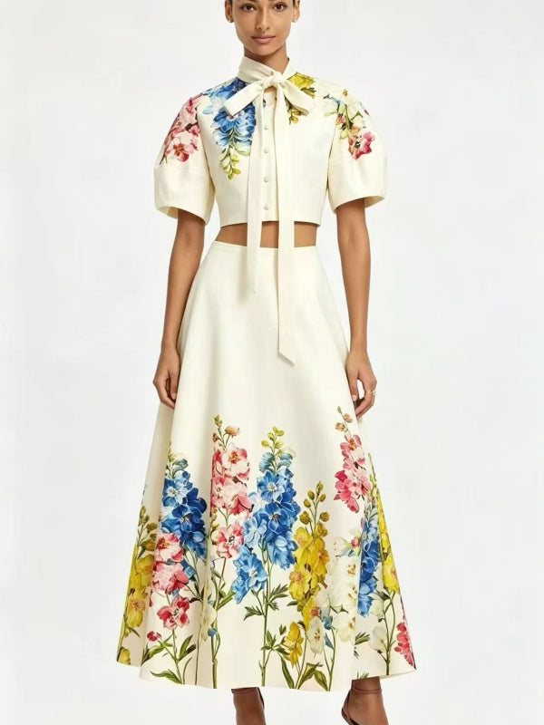 Floral Garden Elegance in white