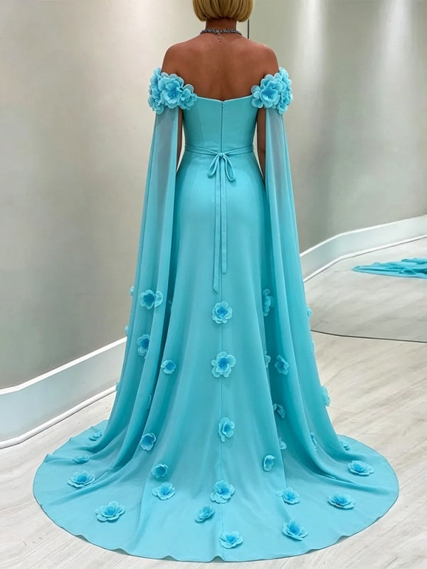 Aqua Blossom Gown