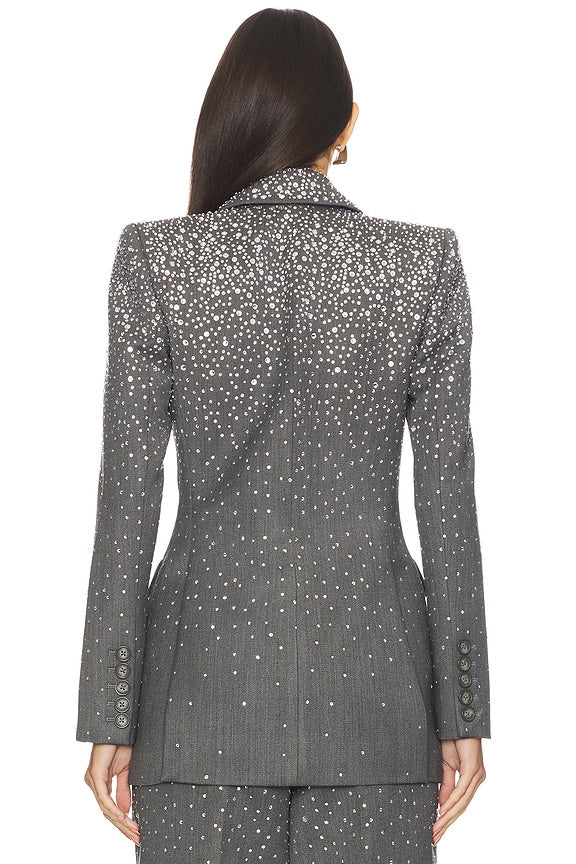 Crystal Embellished Fitted Blazer set