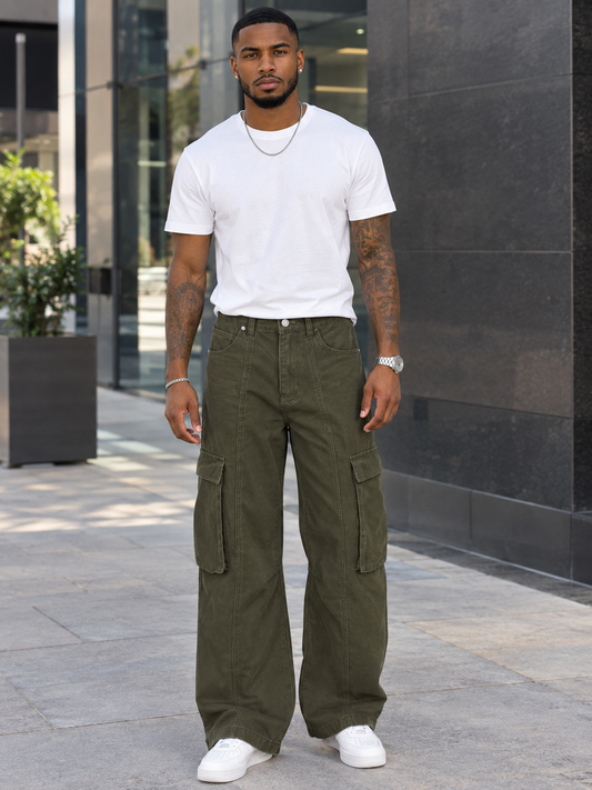 Men's High-Waisted Cargo Pants