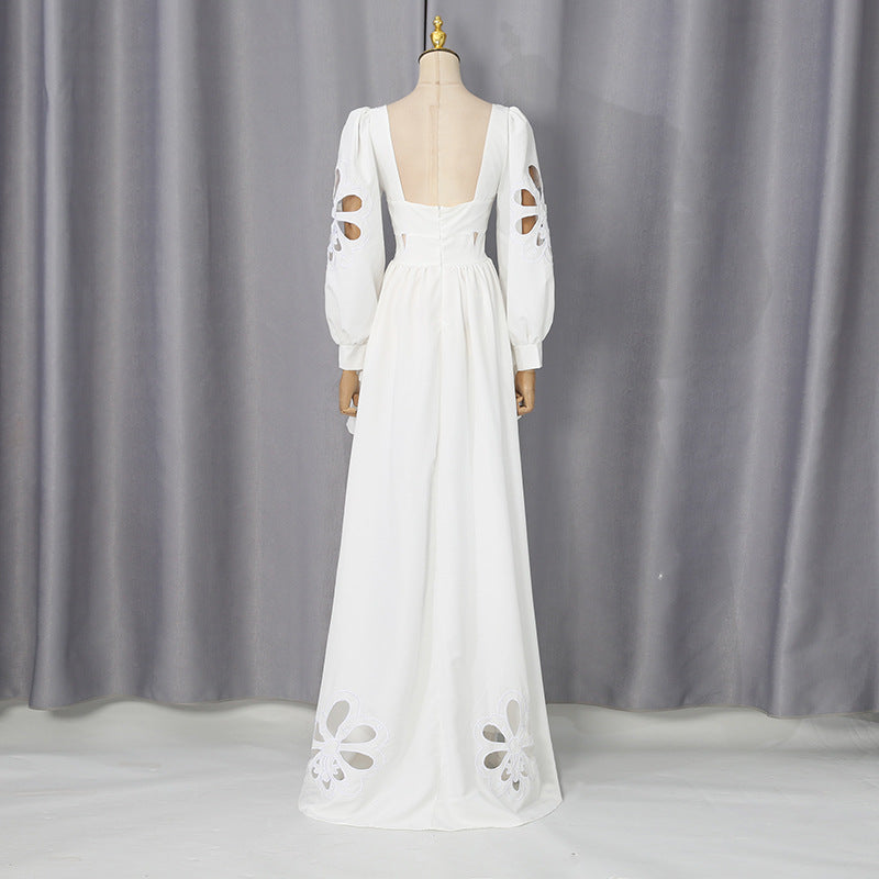 Aurelia Ivory High-Low white dress