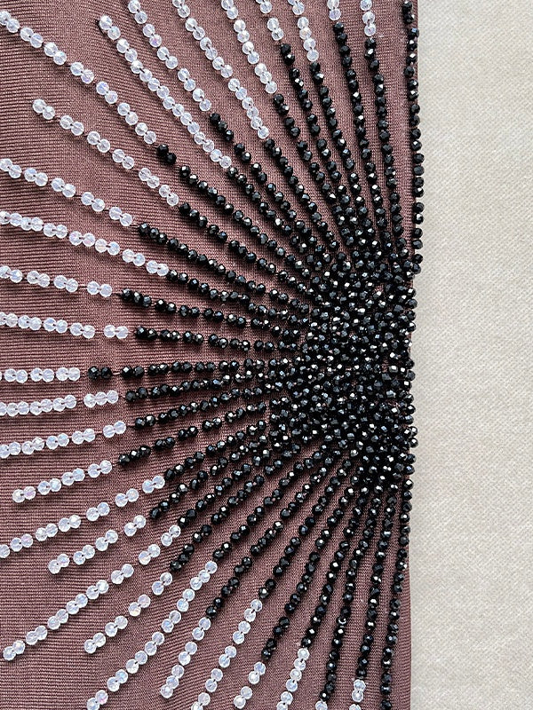 Midnight Starburst Crystal Dress brown