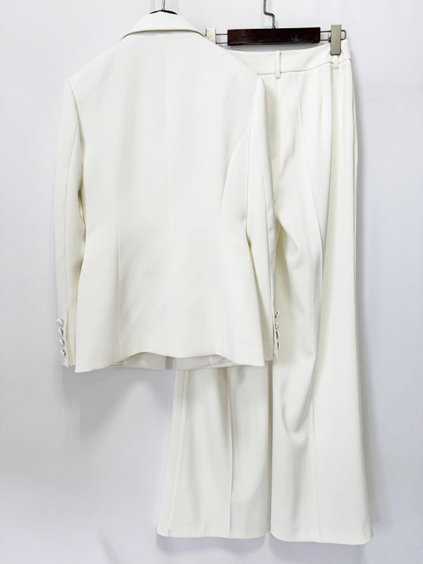 Ivory Royale Embellished Power Suit
