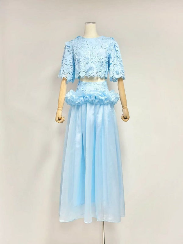 Azure Bloom Two-Piece Set