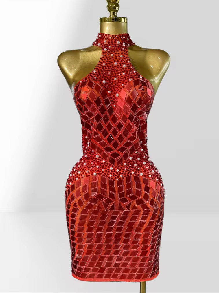 Off the Shoulder red Bodycon Mini Dress