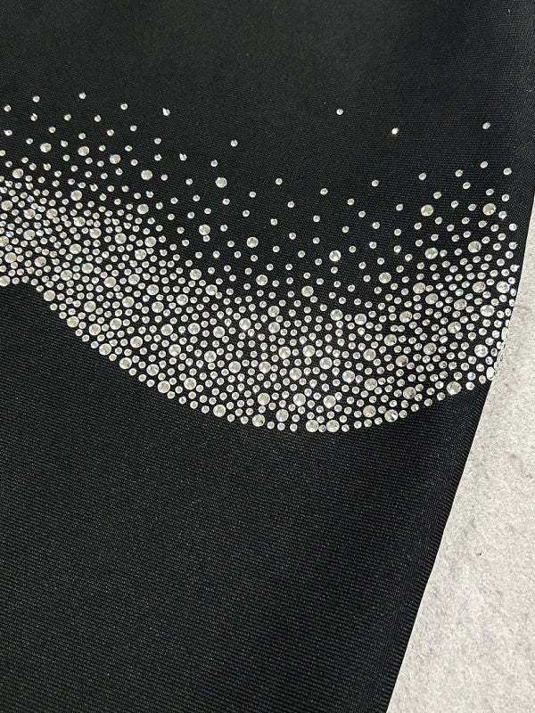 Midnight Radiance Rhinestone Maxi Dress