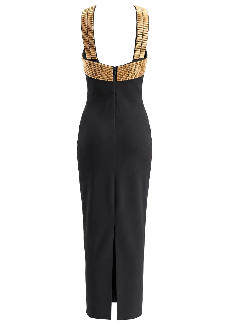 Embellished Maxi Dress Black