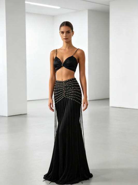 Midnight Chain Fringe Set