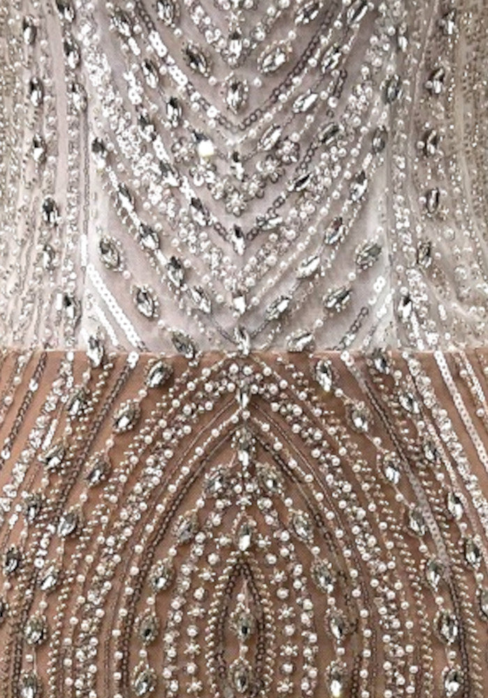 Strapless Embellished Maxi Dress Nude
