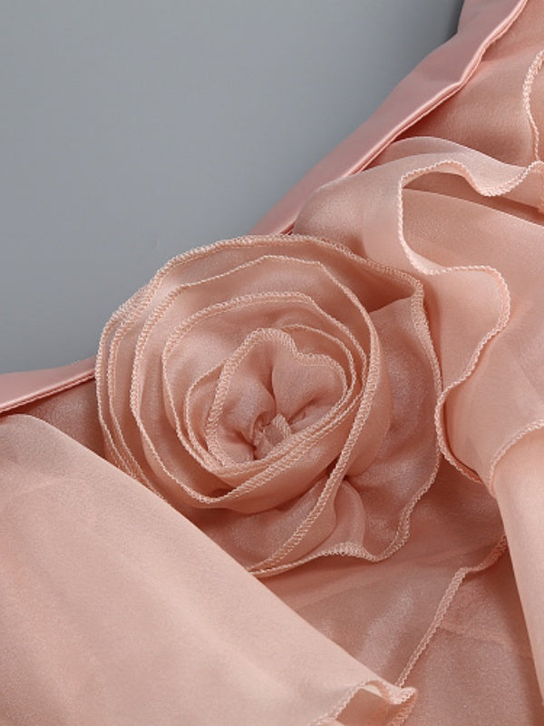 Rosalie Blush Pink Ruffle Maxi Dress