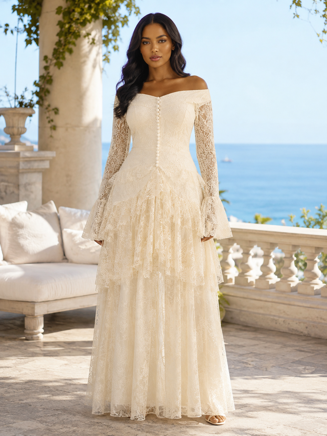 Ivory Romance Lace Gown