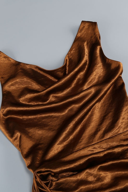 Becky Golden Drape maxi dress