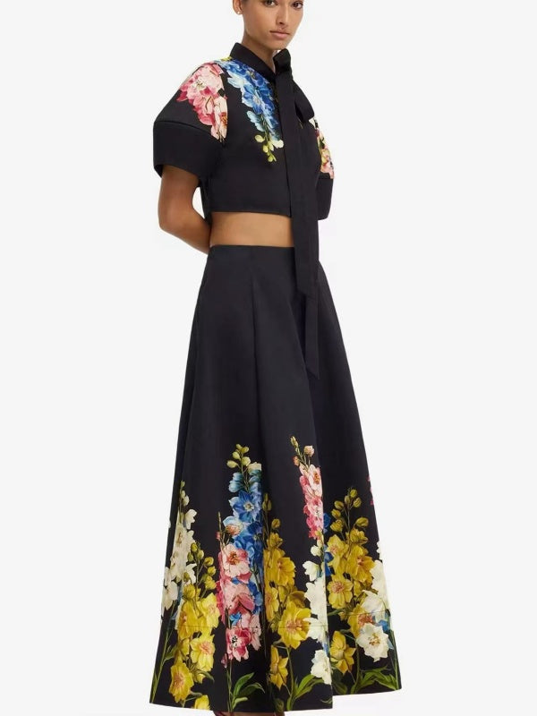 Floral Garden Elegance set black