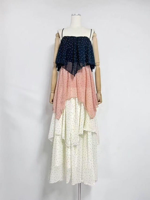 Midnight Blush Tiered Maxi Dress