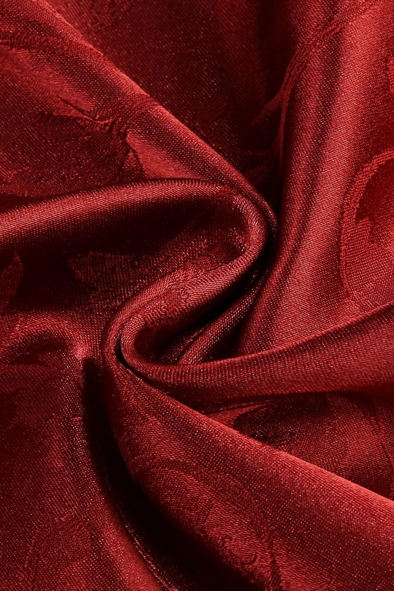 Crimson Sculpted Satin Gown
