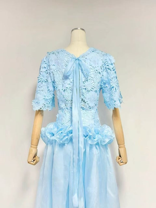 Azure Bloom Two-Piece Set
