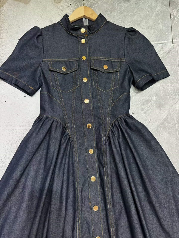 The Duchess Denim Midi Dress
