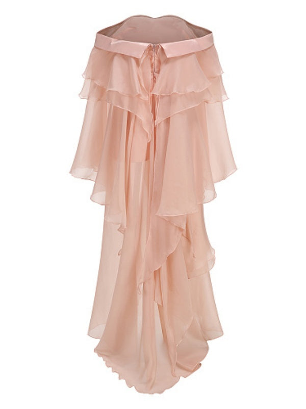Rosalie Blush Pink Ruffle Maxi Dress
