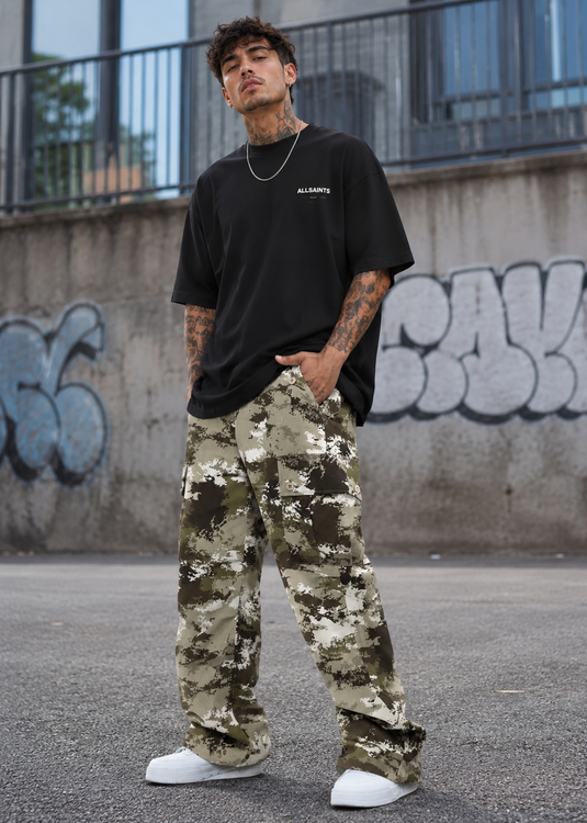Men's Camouflage Cargo Wide Leg Pants