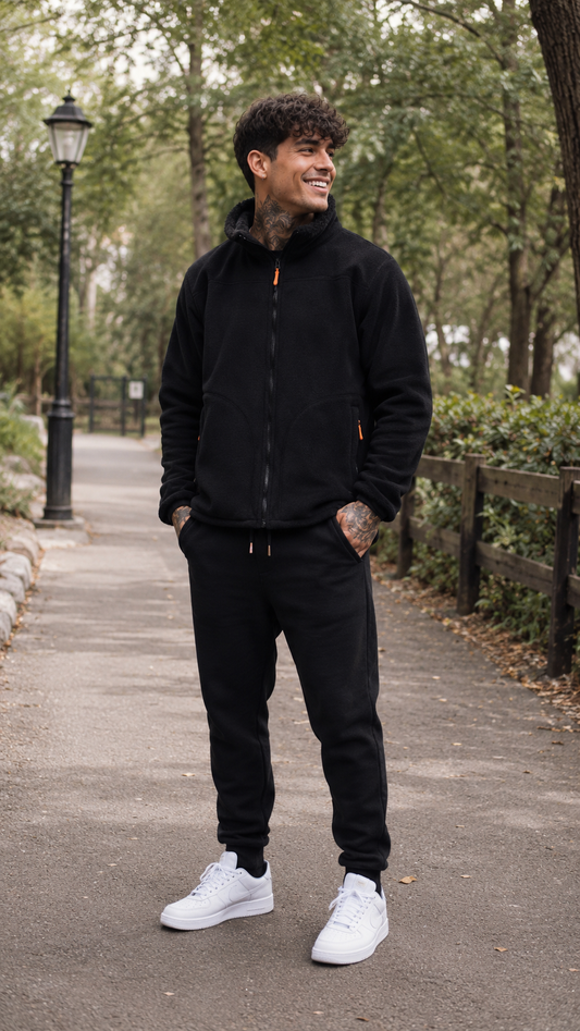 Men's Plus Size Fleece Lined Full Zip Sweatshirt