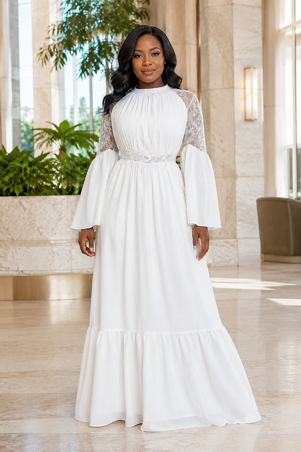 Ivory Grace Lace Maxi Dress