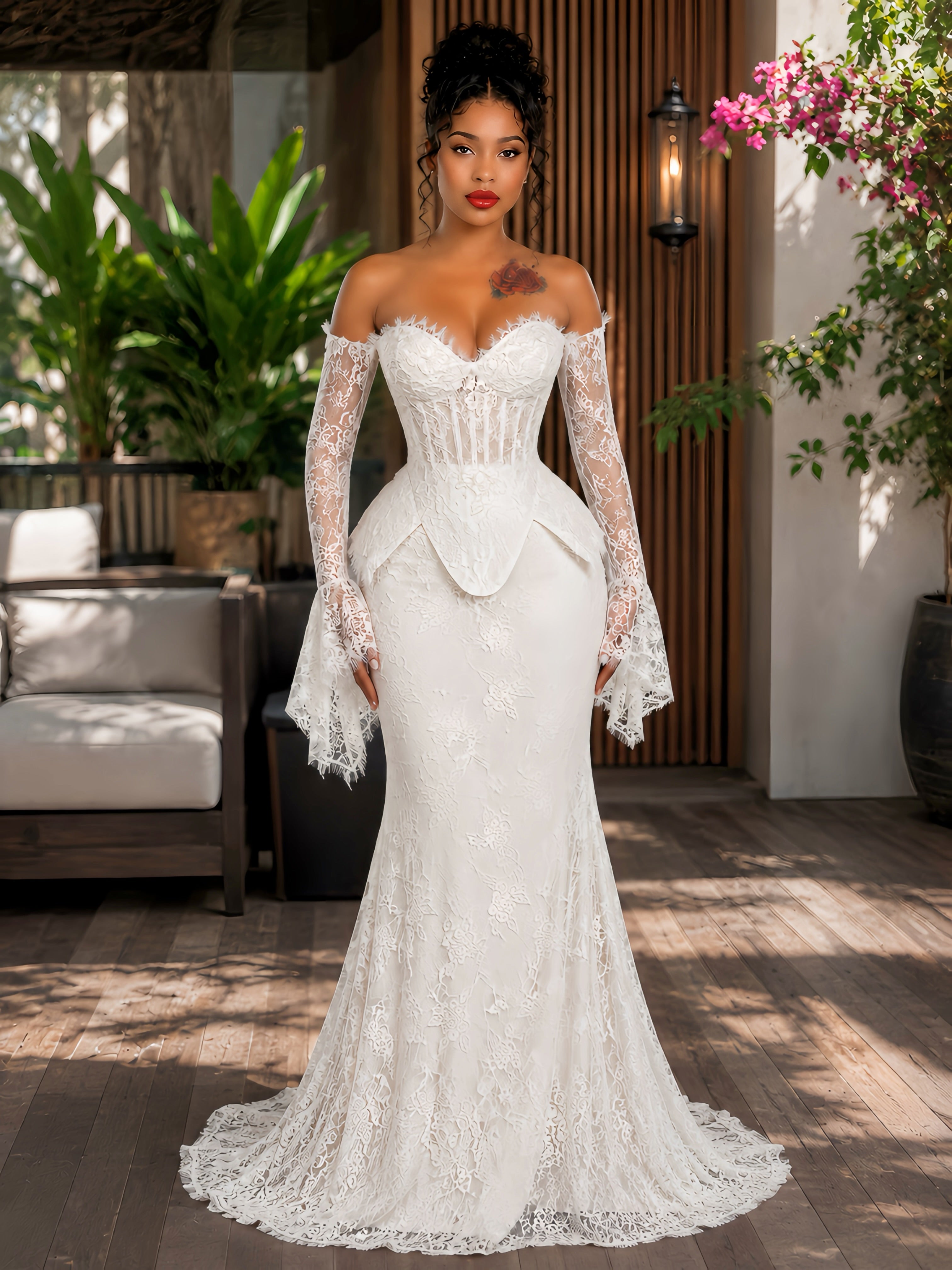 Ivory Empress Lace Gown