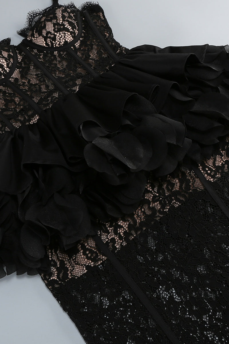 Midnight Romance Lace Gown