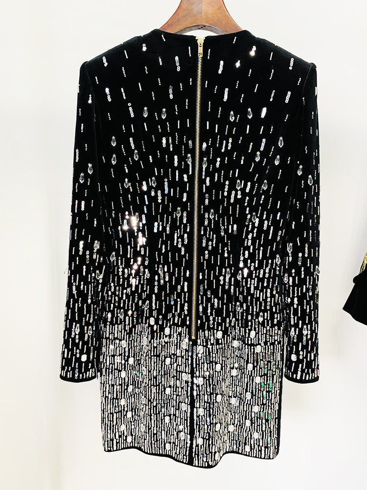 Midnight Crystal Mini Dress