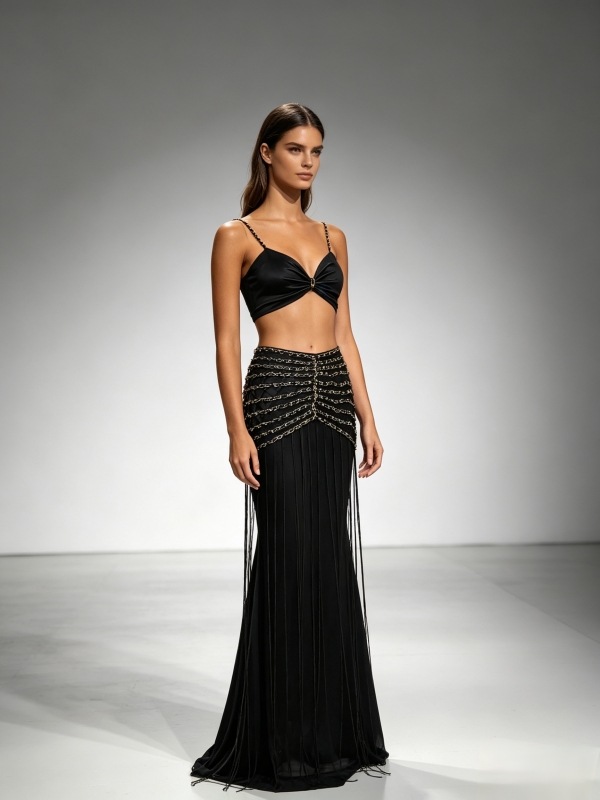 Midnight Chain Fringe Set
