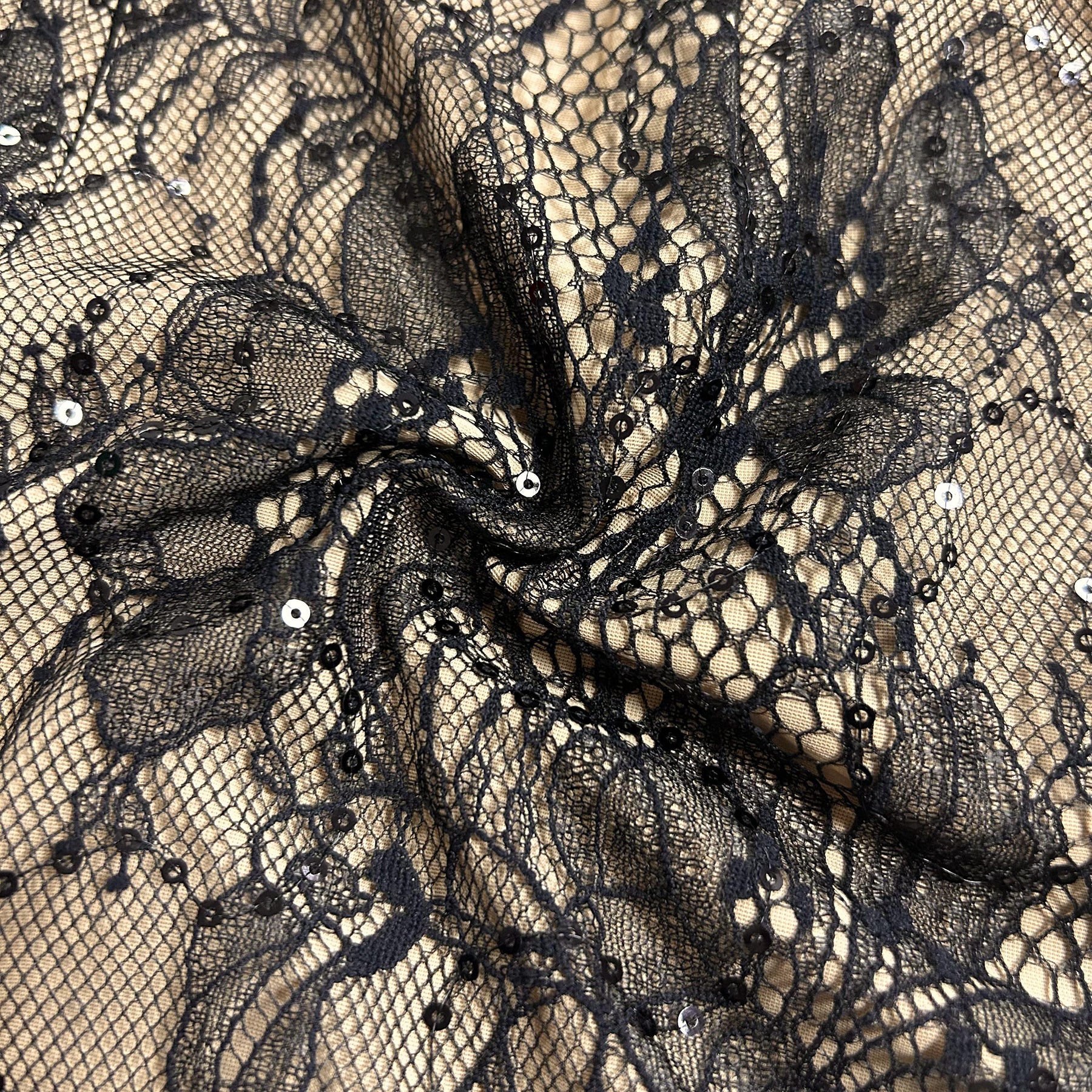 Crystal Lace Illusion Mini Dress