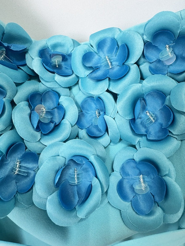 Aqua Blossom Gown