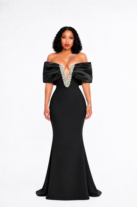 Bardot Crystal Detail Maxi Dress Black