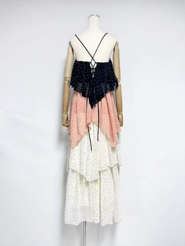 Midnight Blush Tiered Maxi Dress