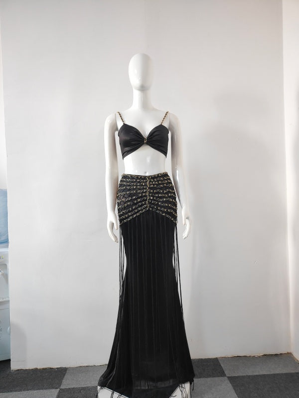 Midnight Chain Fringe Set