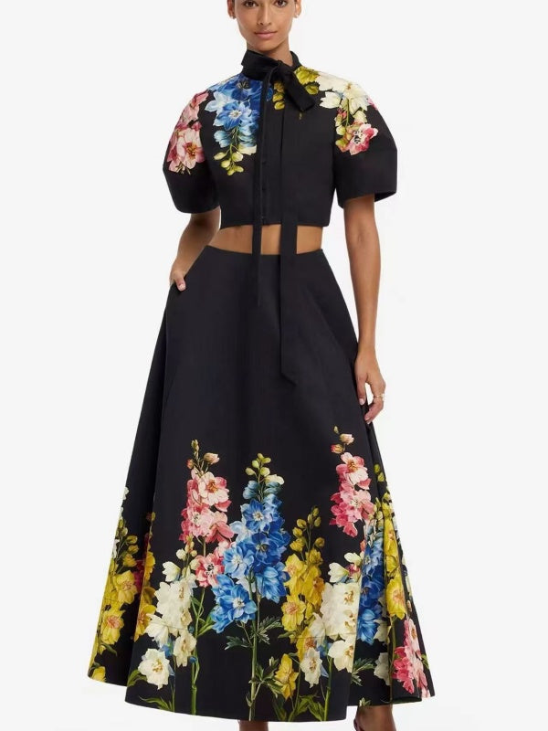Floral Garden Elegance set black