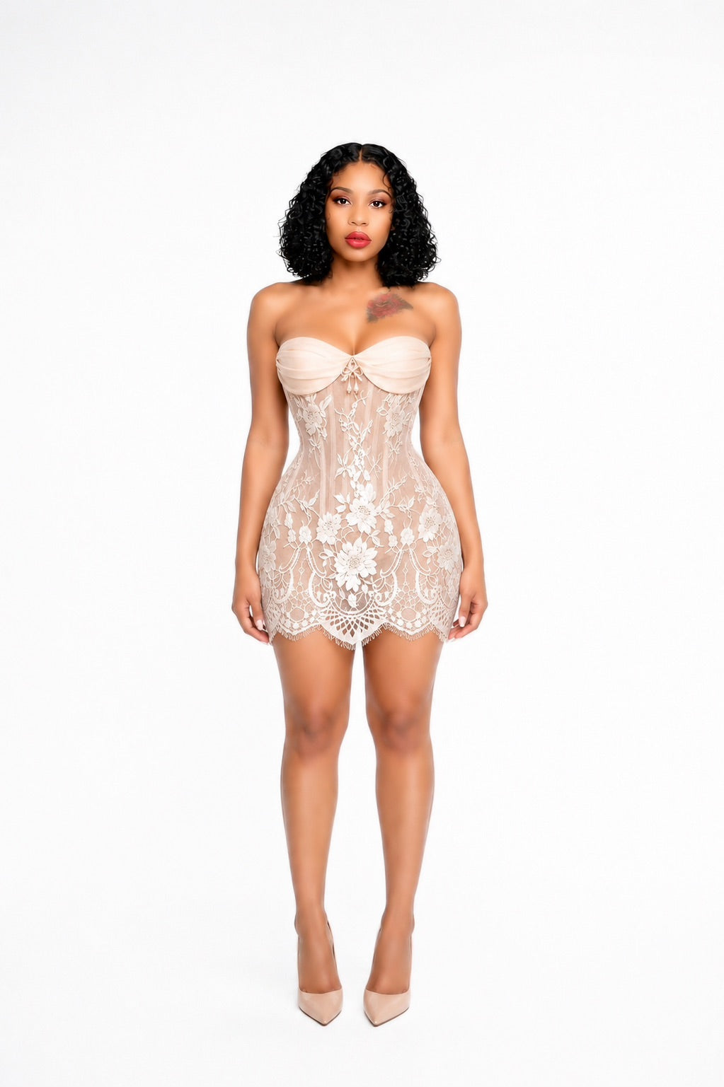 The Bella Sheer Corset Dress